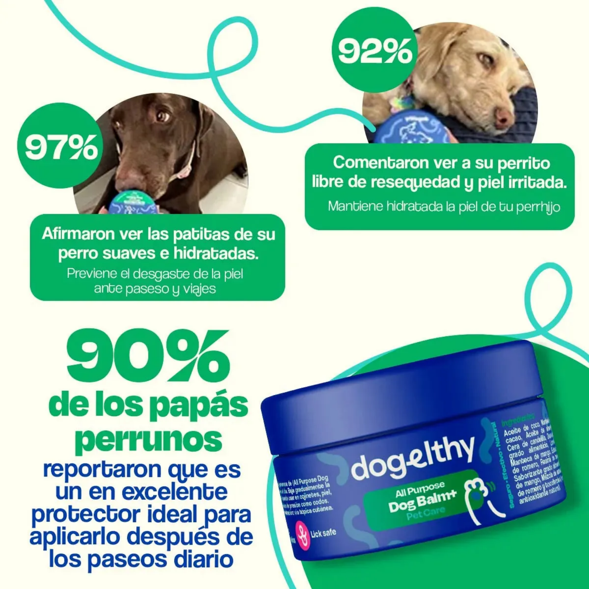 Bálsamo para Piel-Nariz- Patitas de Perro - Dog Balm  Tarro 50g